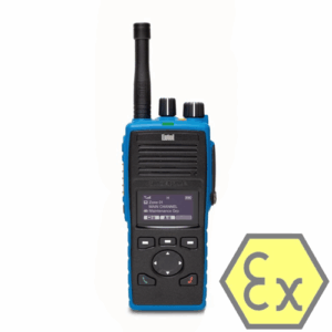 Entel DT925/DT985/DT985M analoge (FM)/digitale (DMR) portofoon met OLED display, IIC ATEX-gekeurd